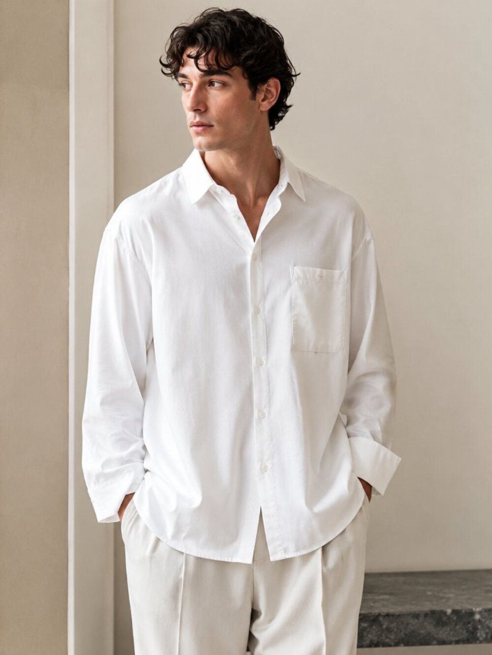 Alfani Men's White Casual Button Down Shirt XL